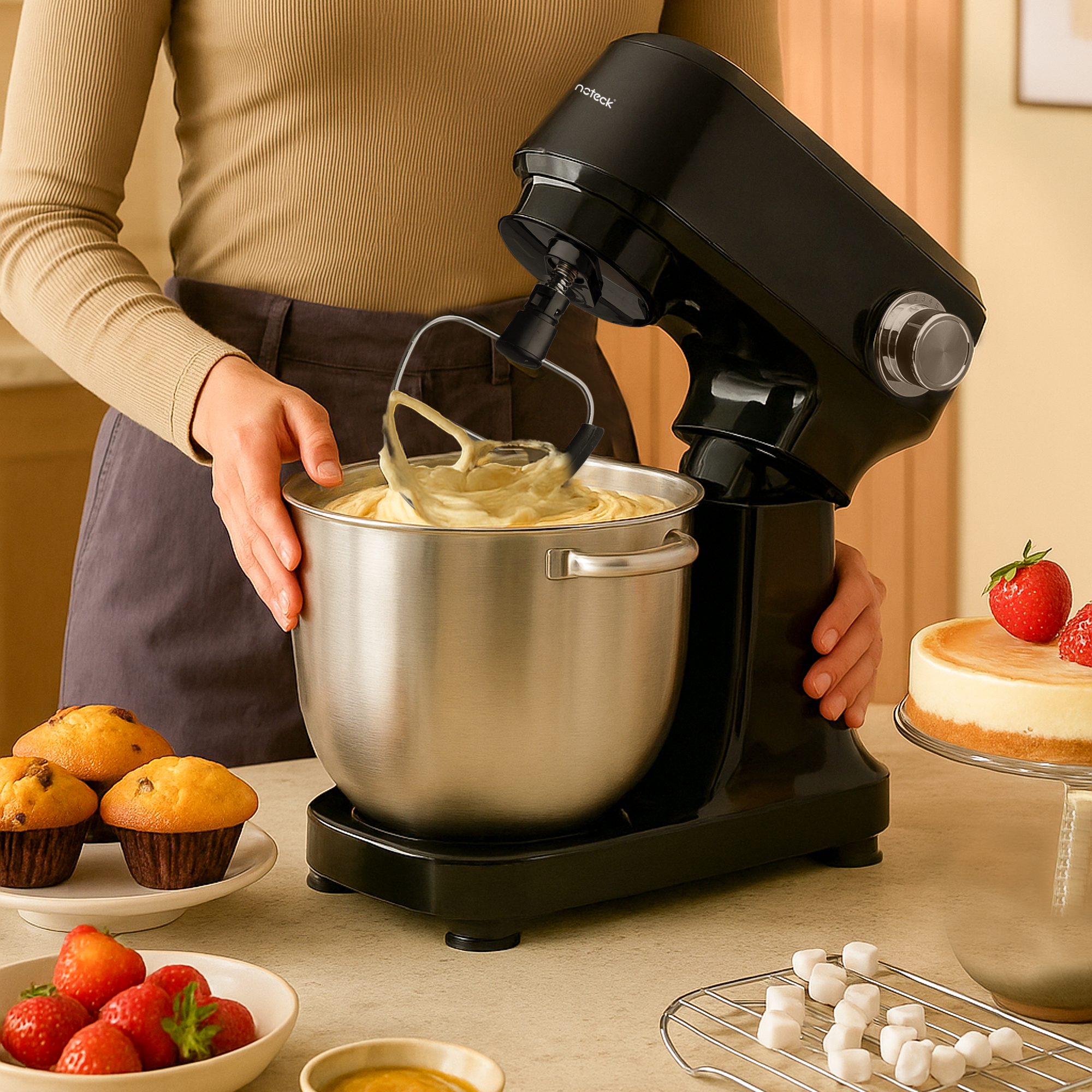 Silicone-Edged Beater for DS-5523 Kitchen Stand Mixer