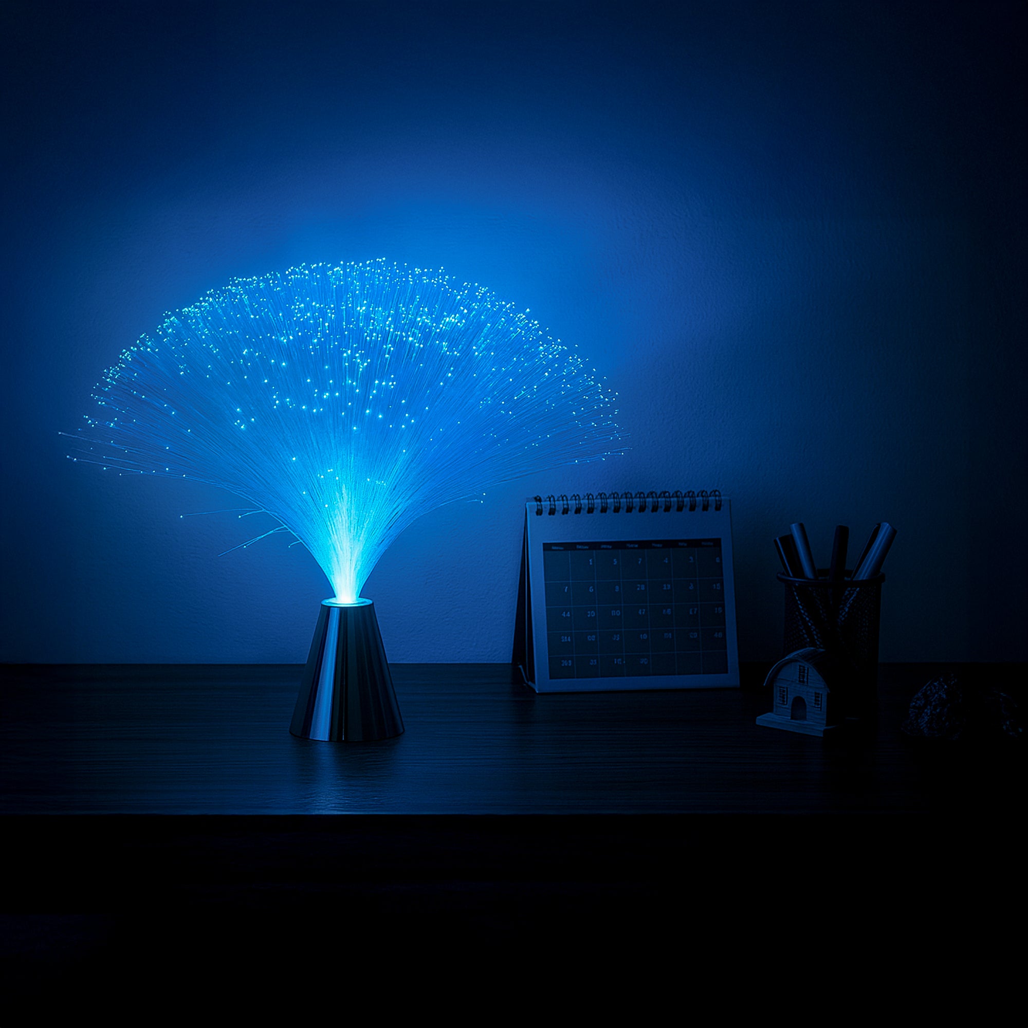 Colour Changing Rotating Fibre Optic LED Lamp