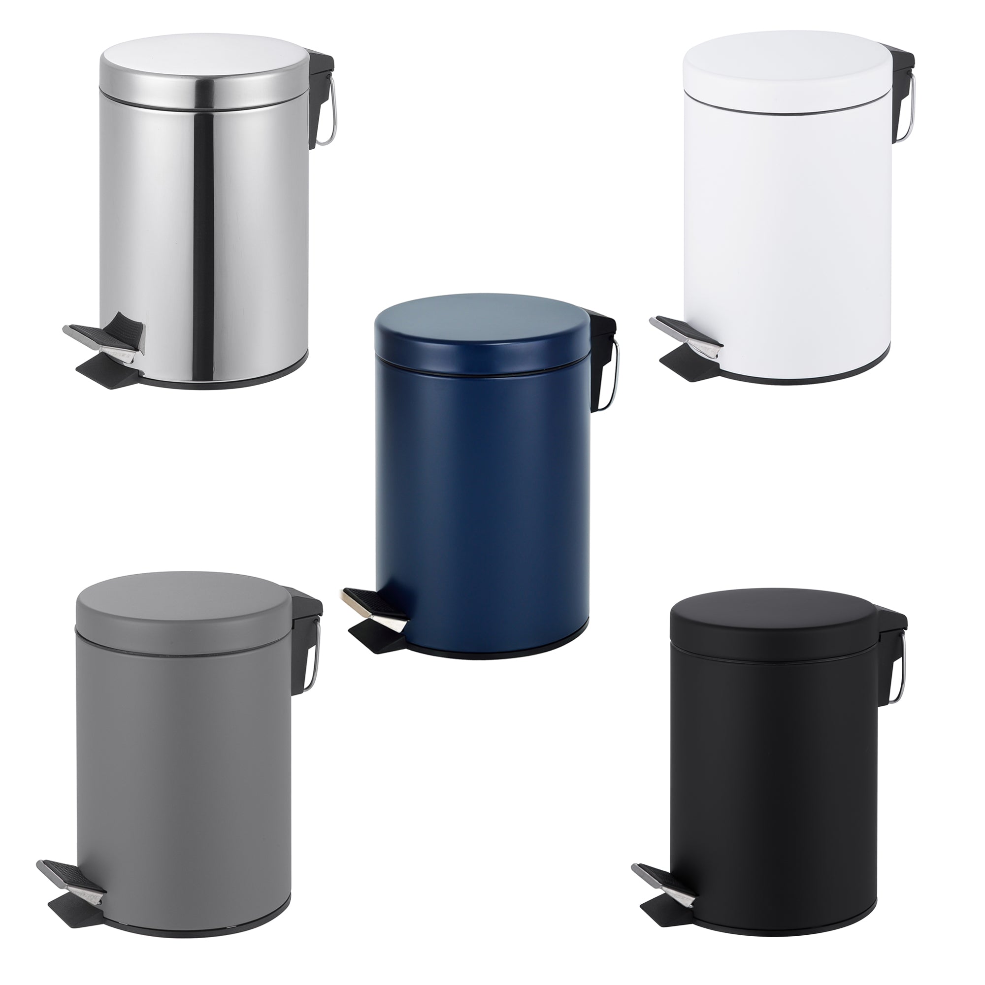 3L Pedal Bin Metal with Inner Bucket for Small Spaces