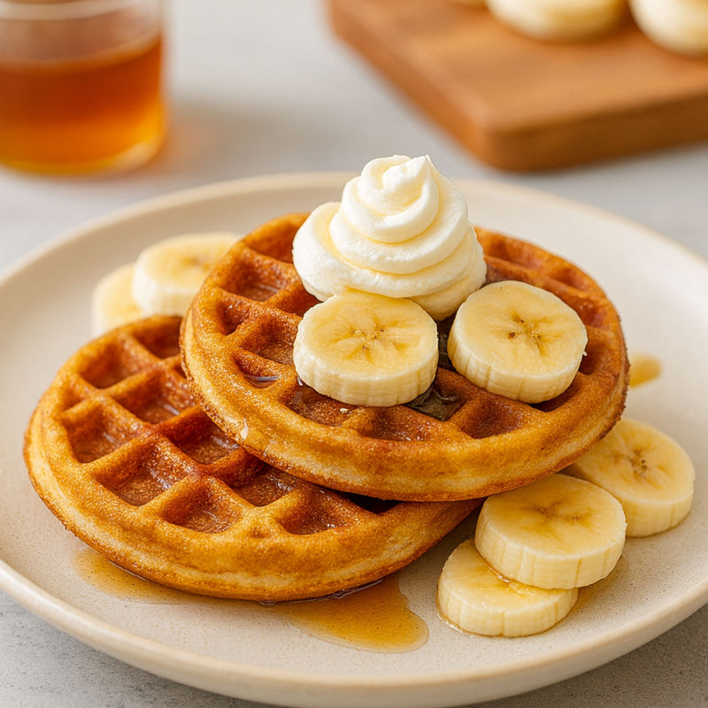 Banana Nut Mini Waffles