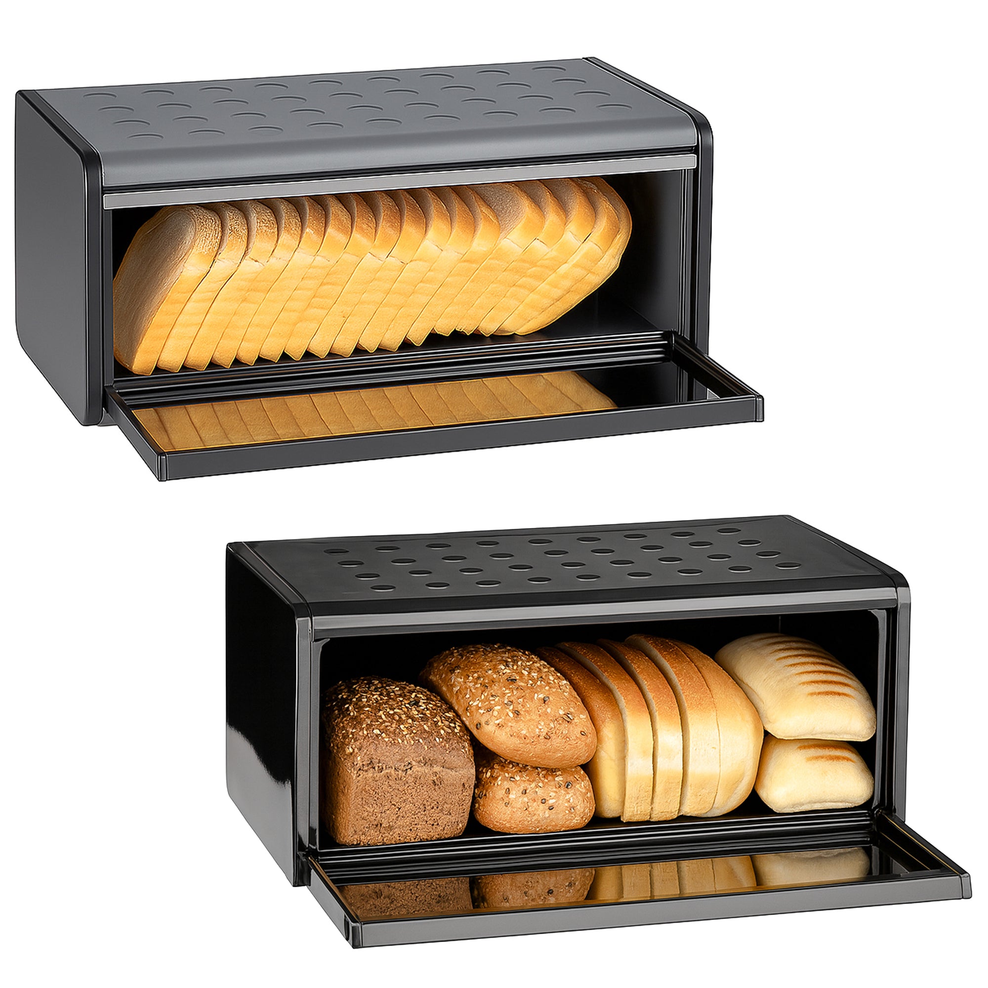 Bread Bin with Magnetically Sealed Lid