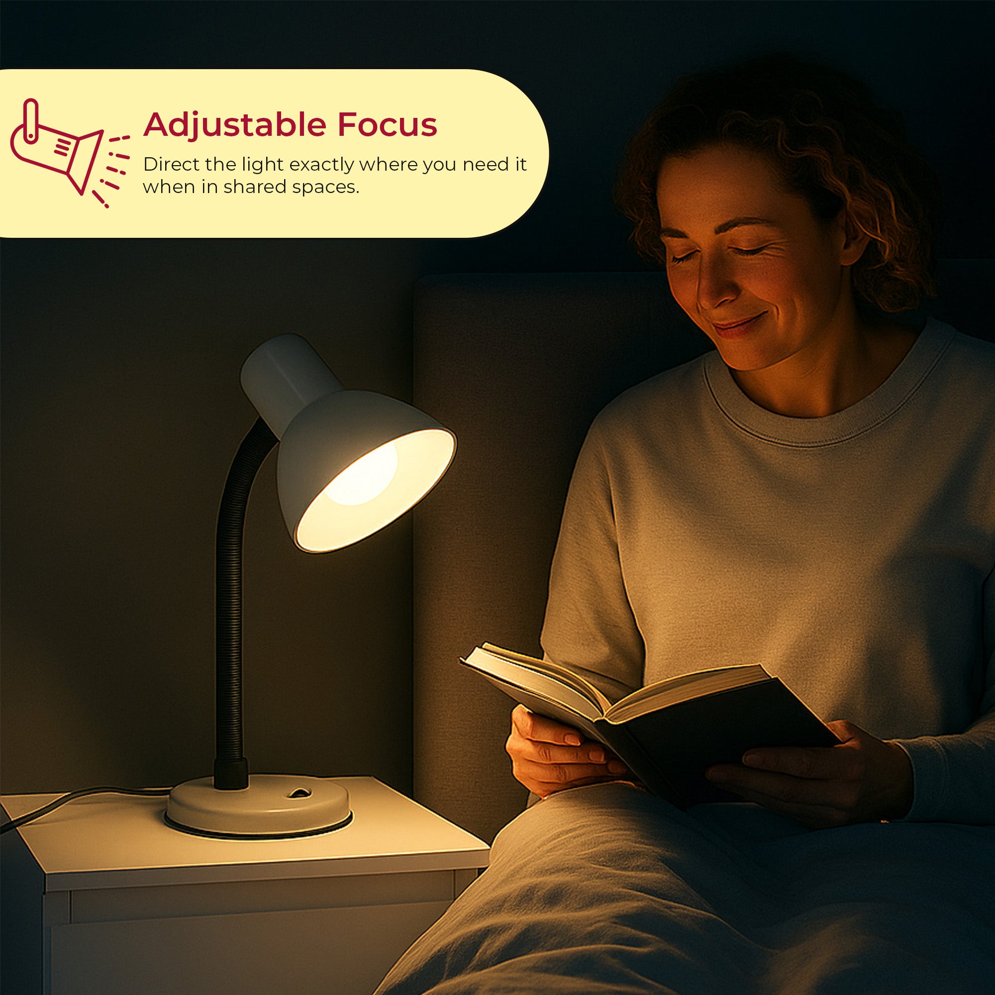 Coloured Adjustable Metal Desk Lamp - 40W