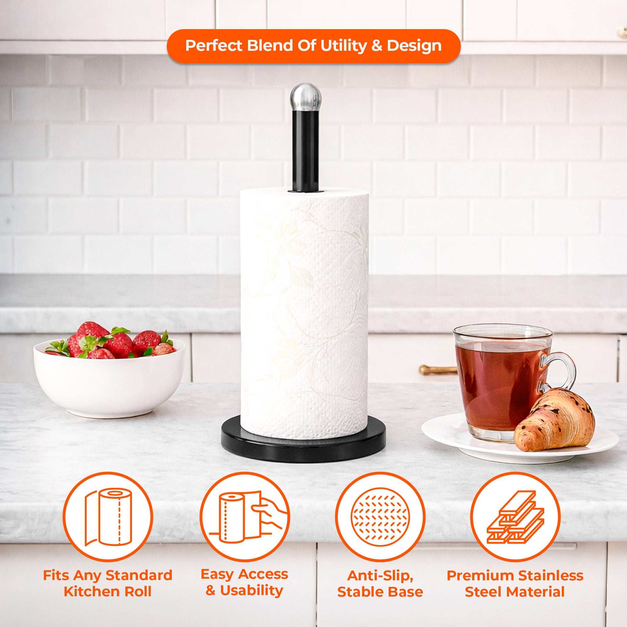 Kitchen Paper Towel Holder and Organiser