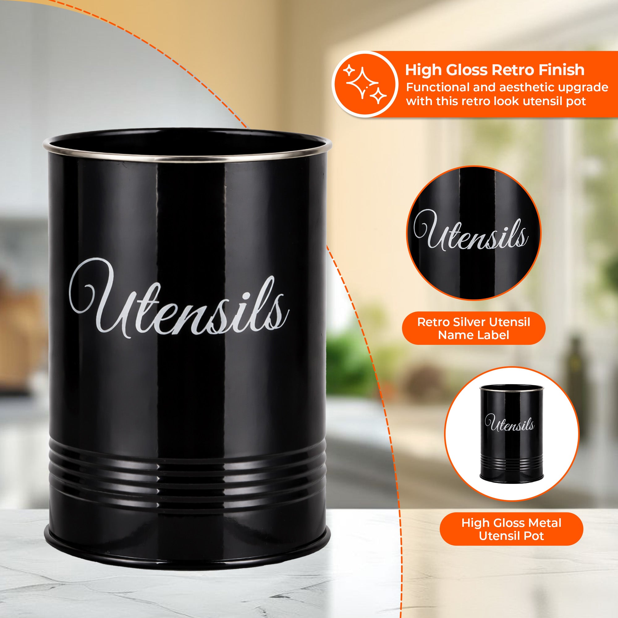 Metal Utensil Pot and Organiser