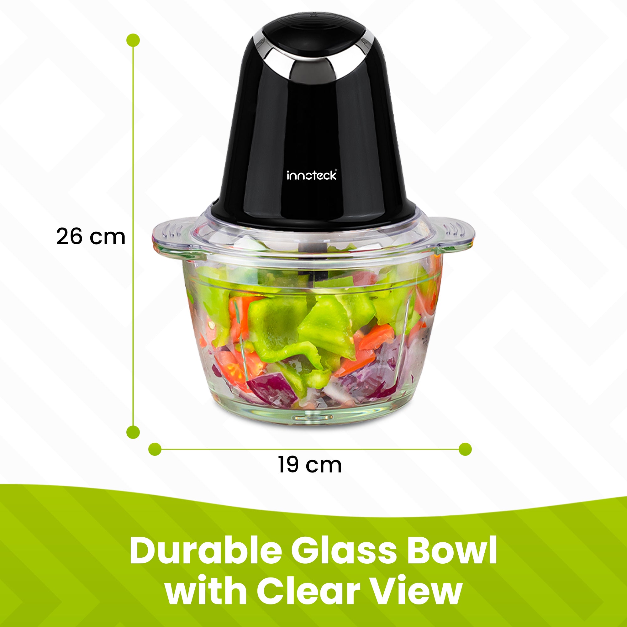 Innoteck mini chopper angled lid view