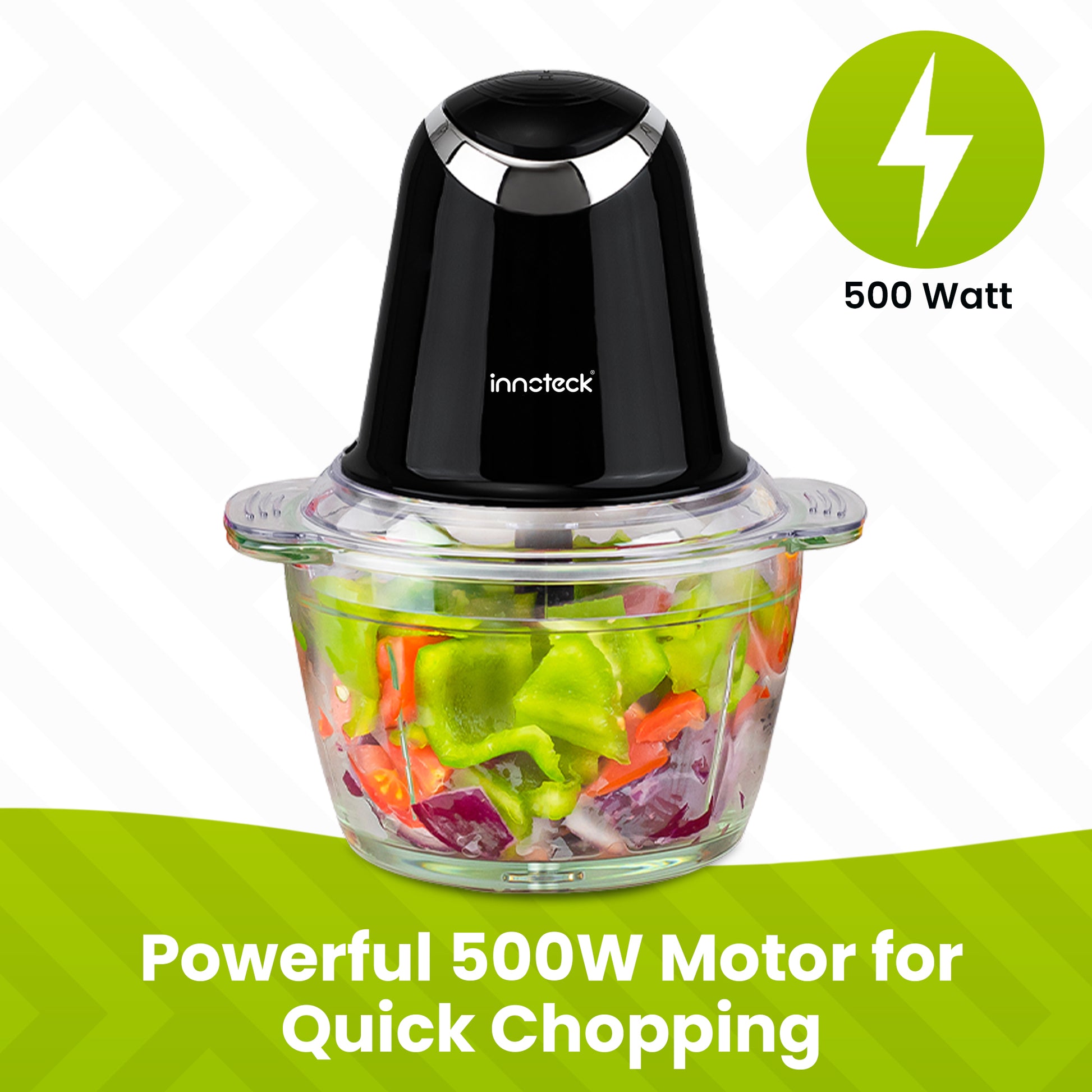 Innoteck mini chopper back view with cord