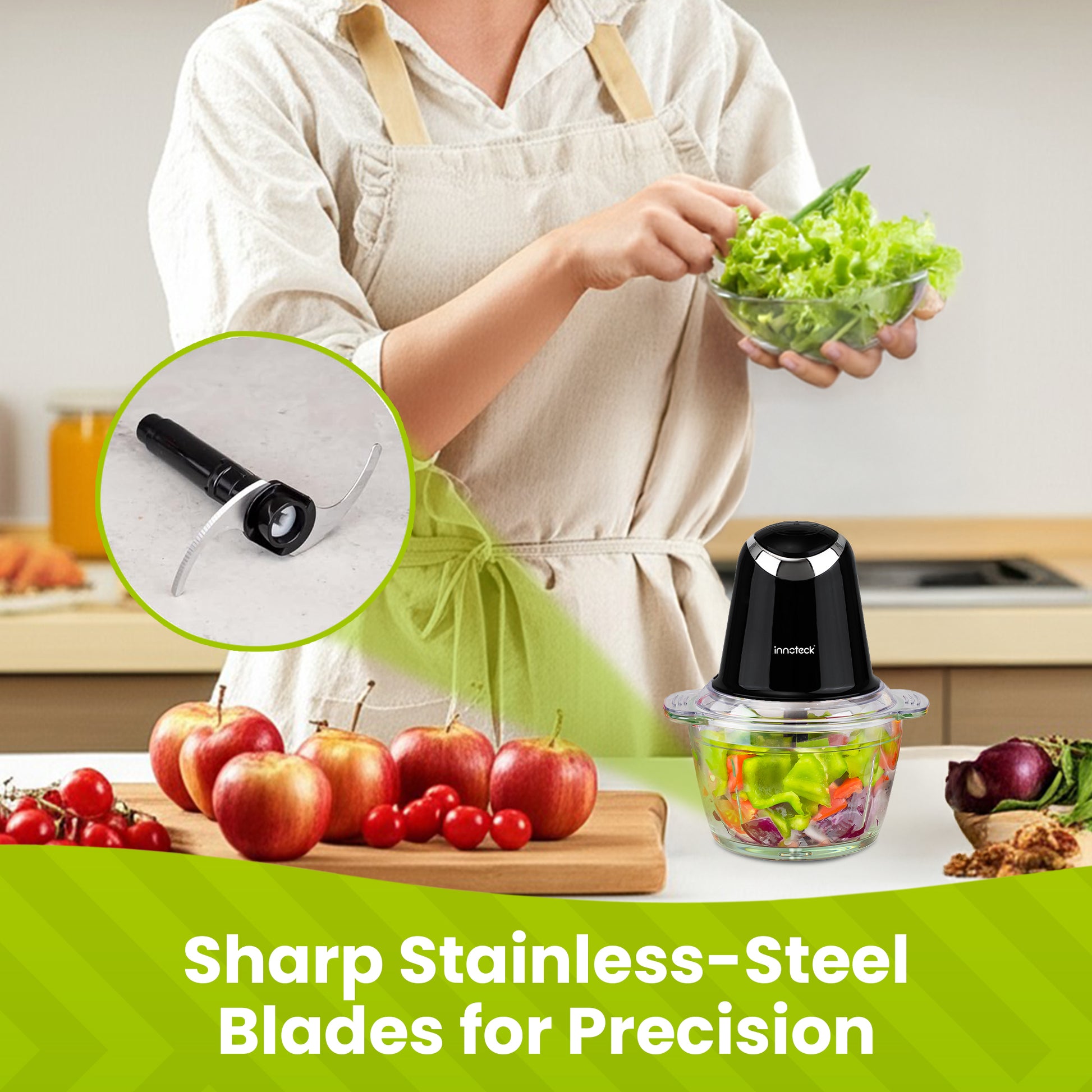 Innoteck mini chopper angled front view