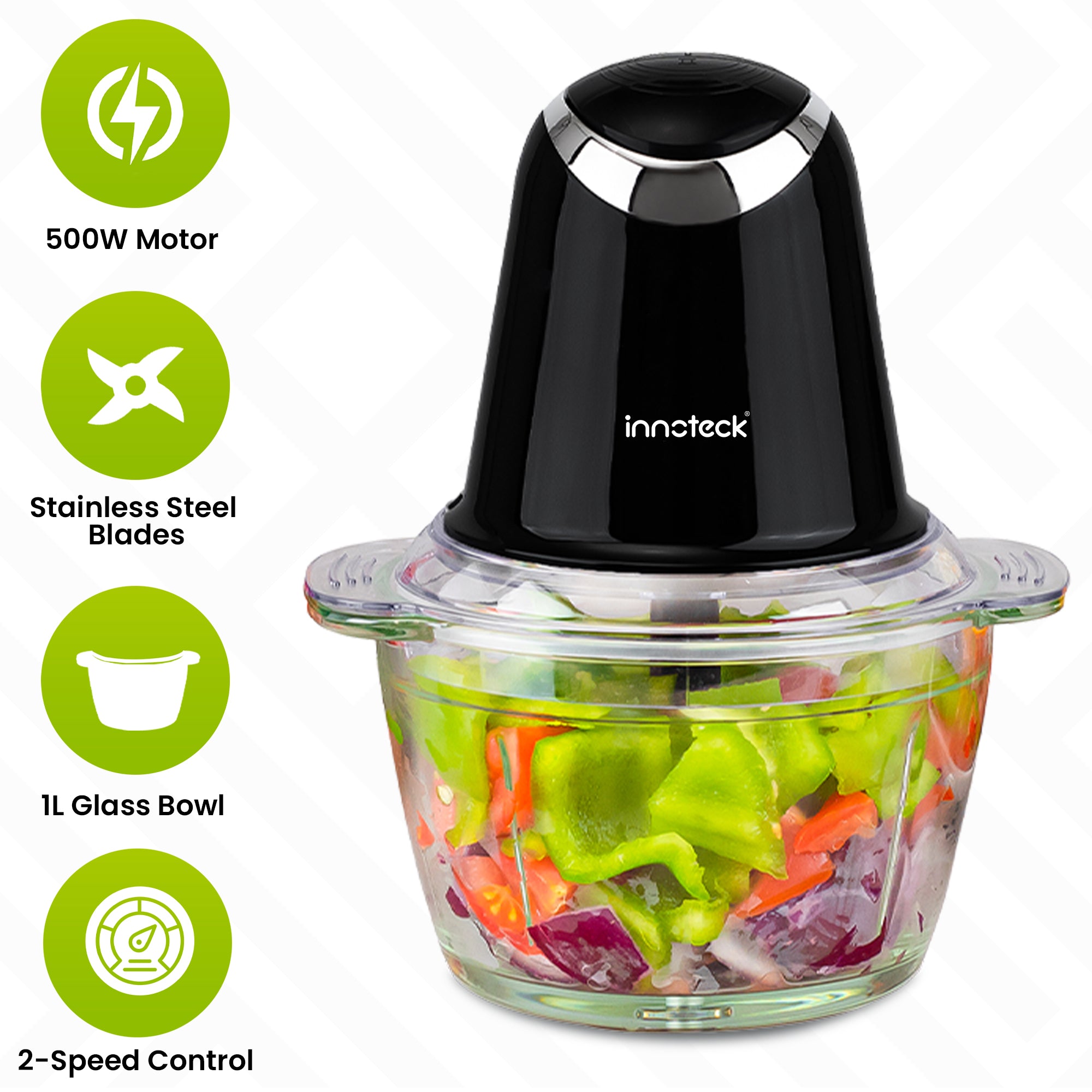 Innoteck mini chopper side view handle grip