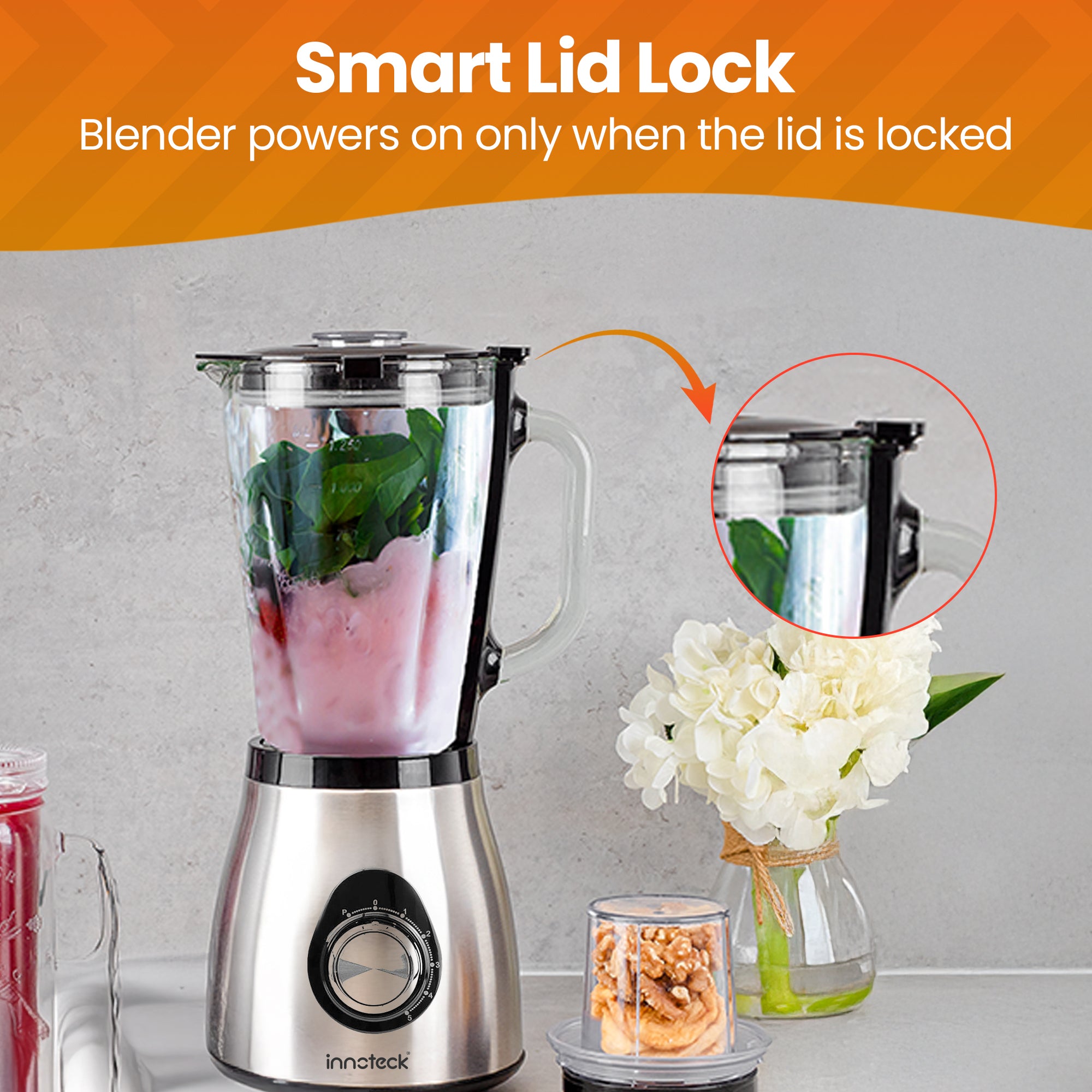 1.5L Electric Speed Blender and Grinder Set