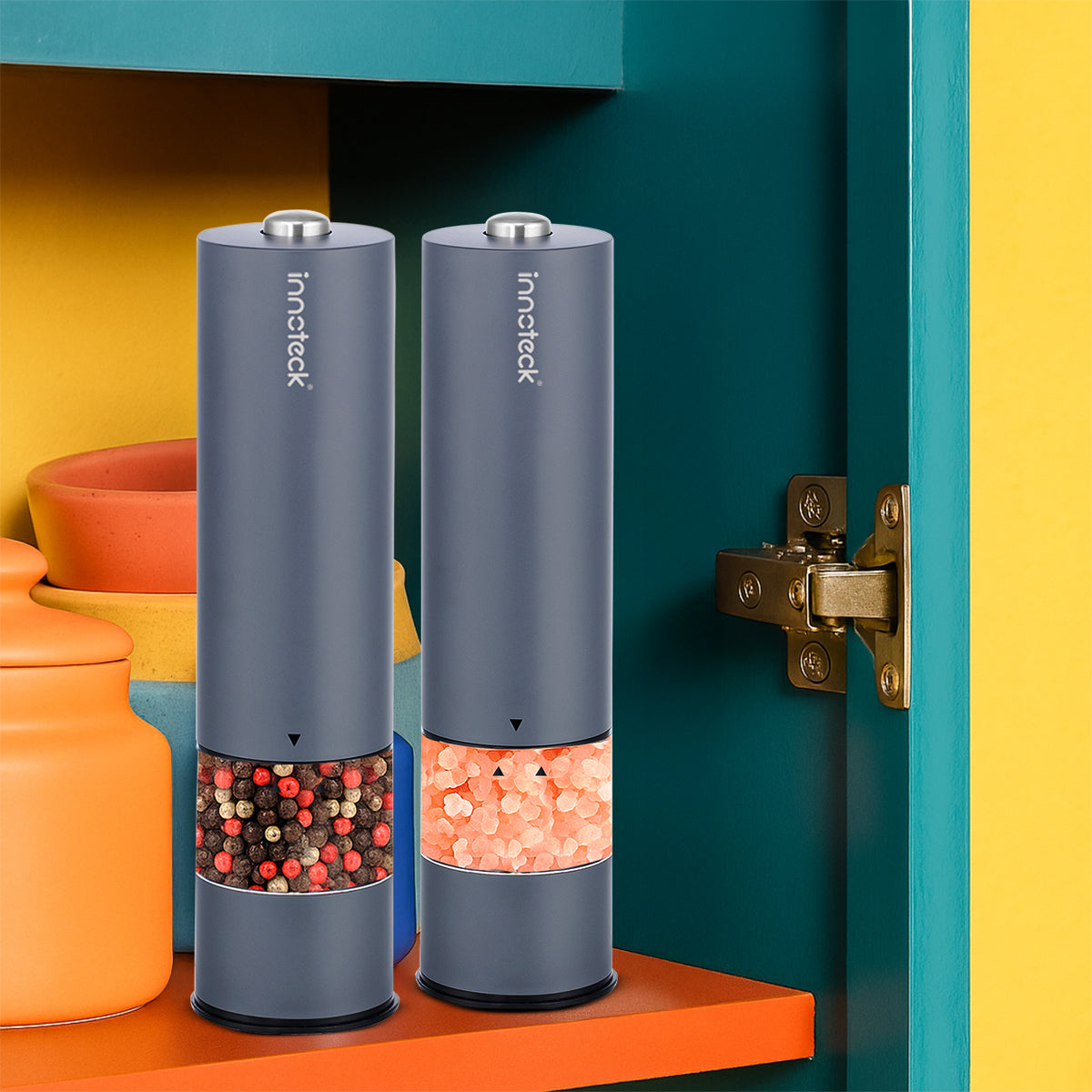 Rechargeable Electric Salt And Pepper Grinder Set, DULEC