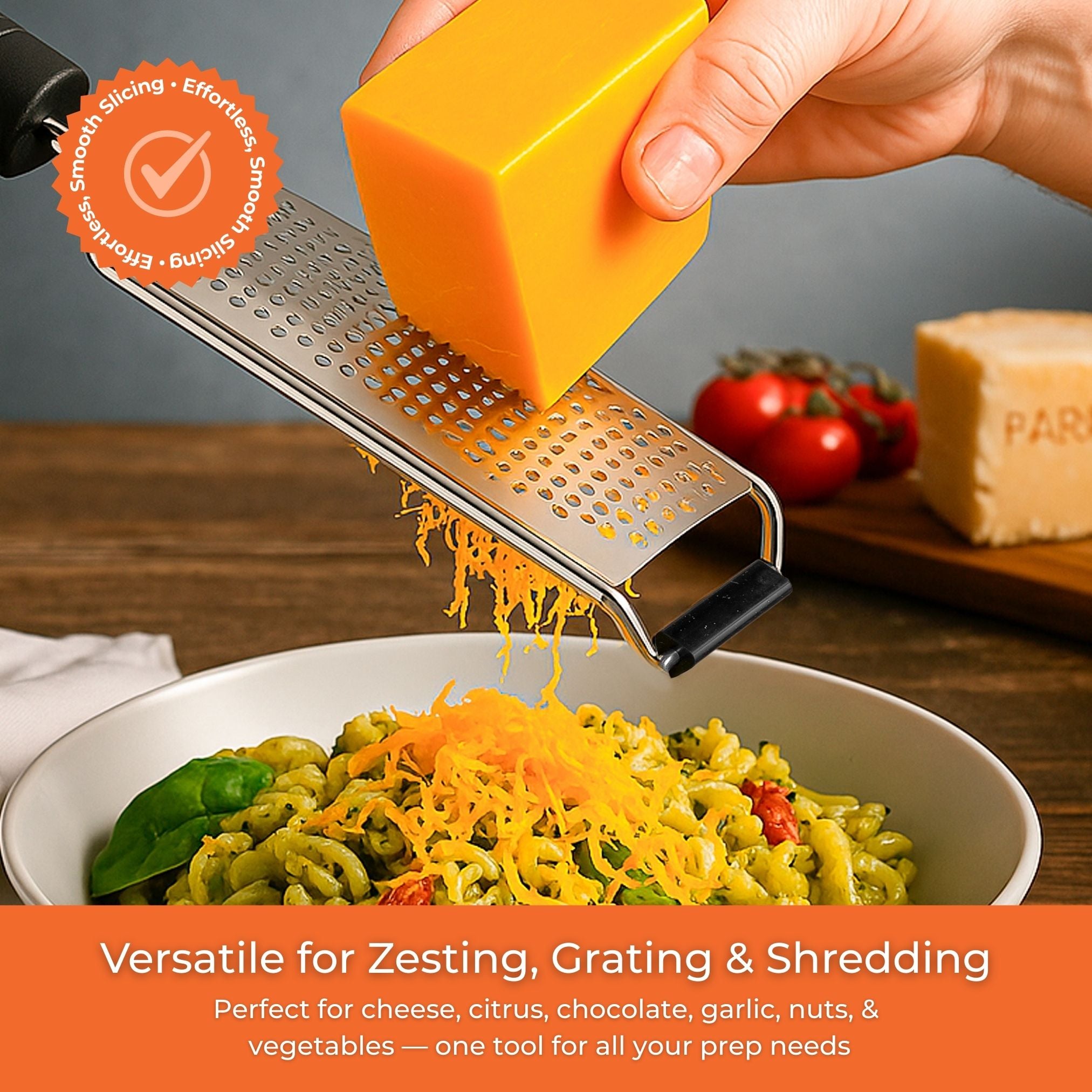 Stainless Steel Fine Grater with Protective Case