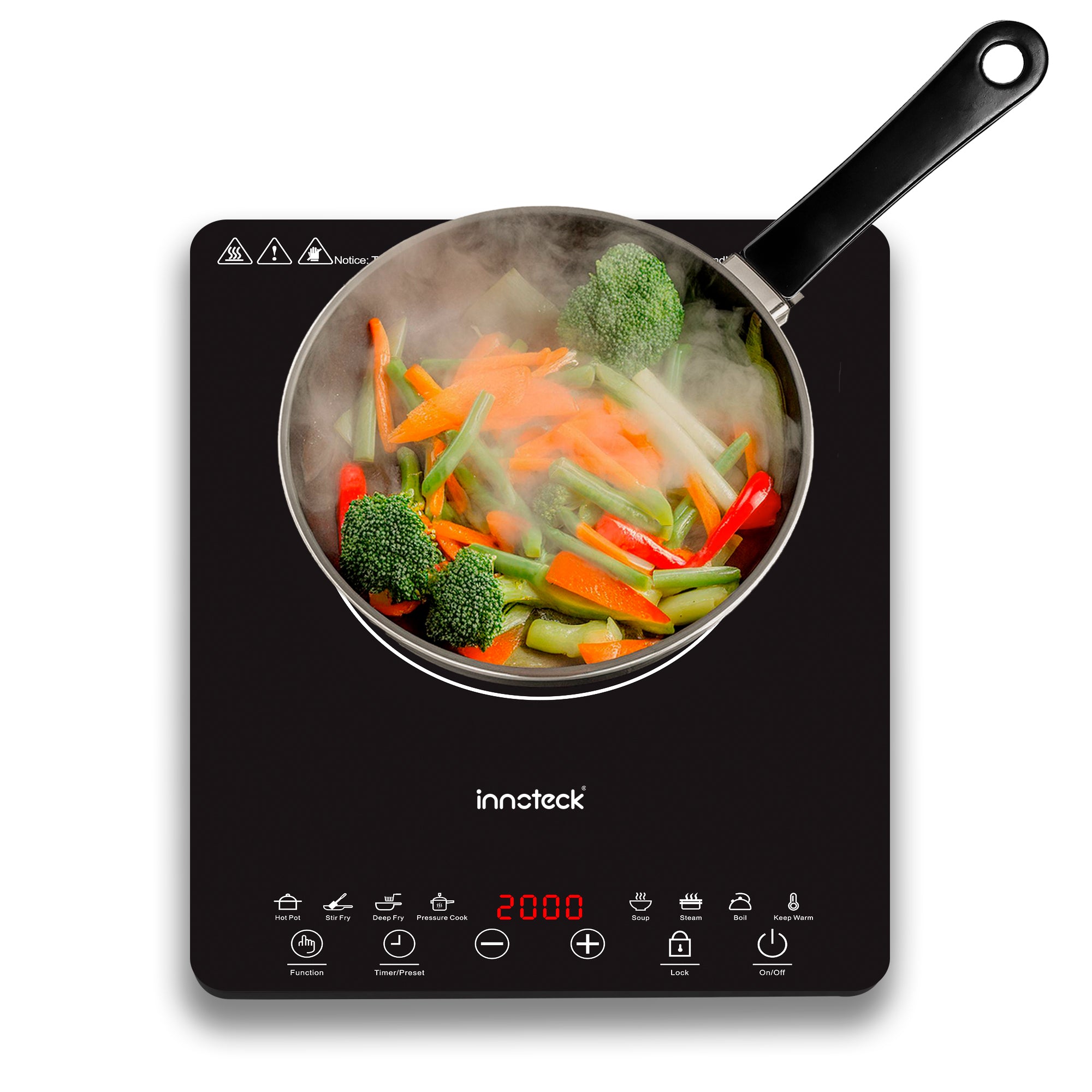 2000W Portable Induction Hob with 8 Presets