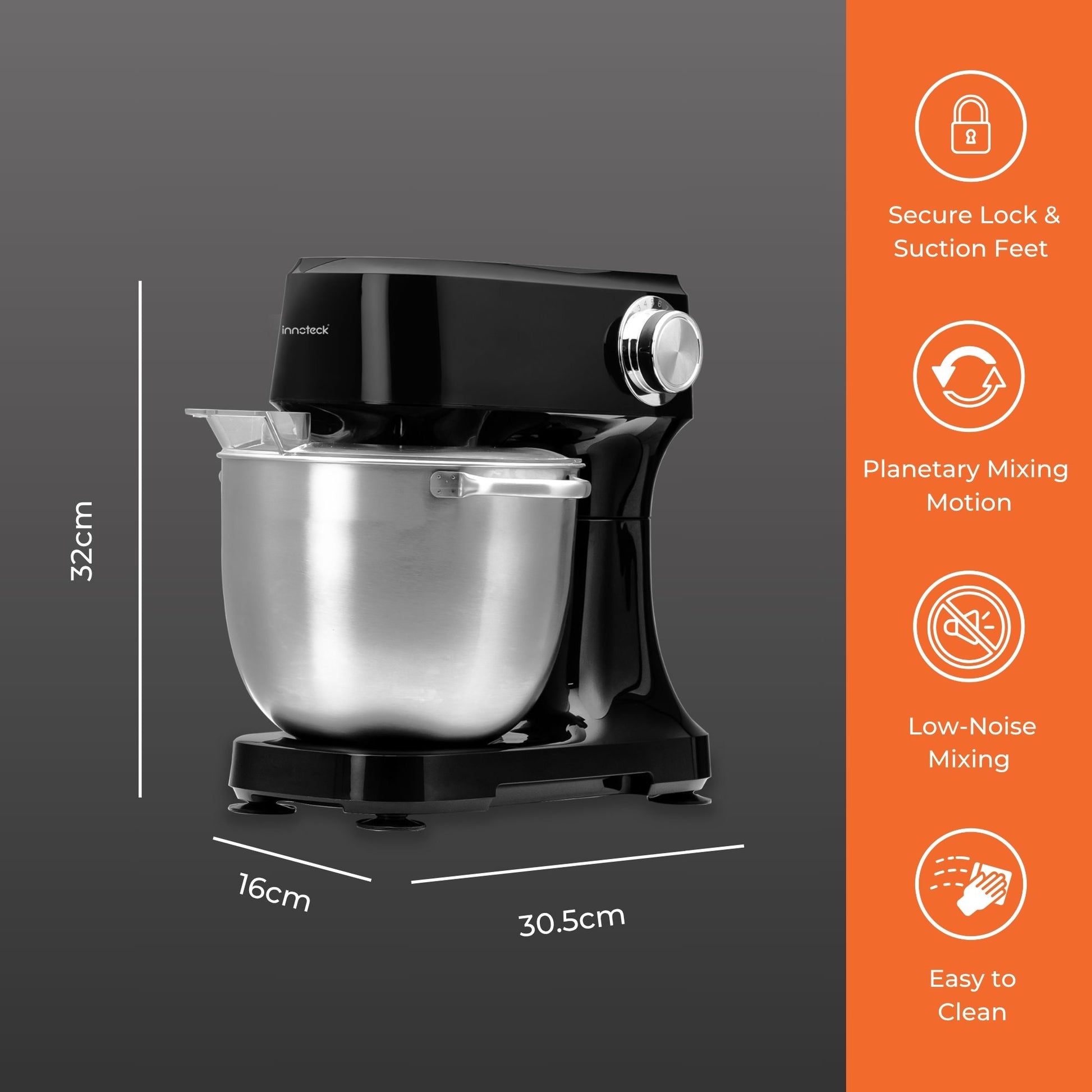 Innoteck L Stand Mixer – 600 W, 12 Speeds (UK)