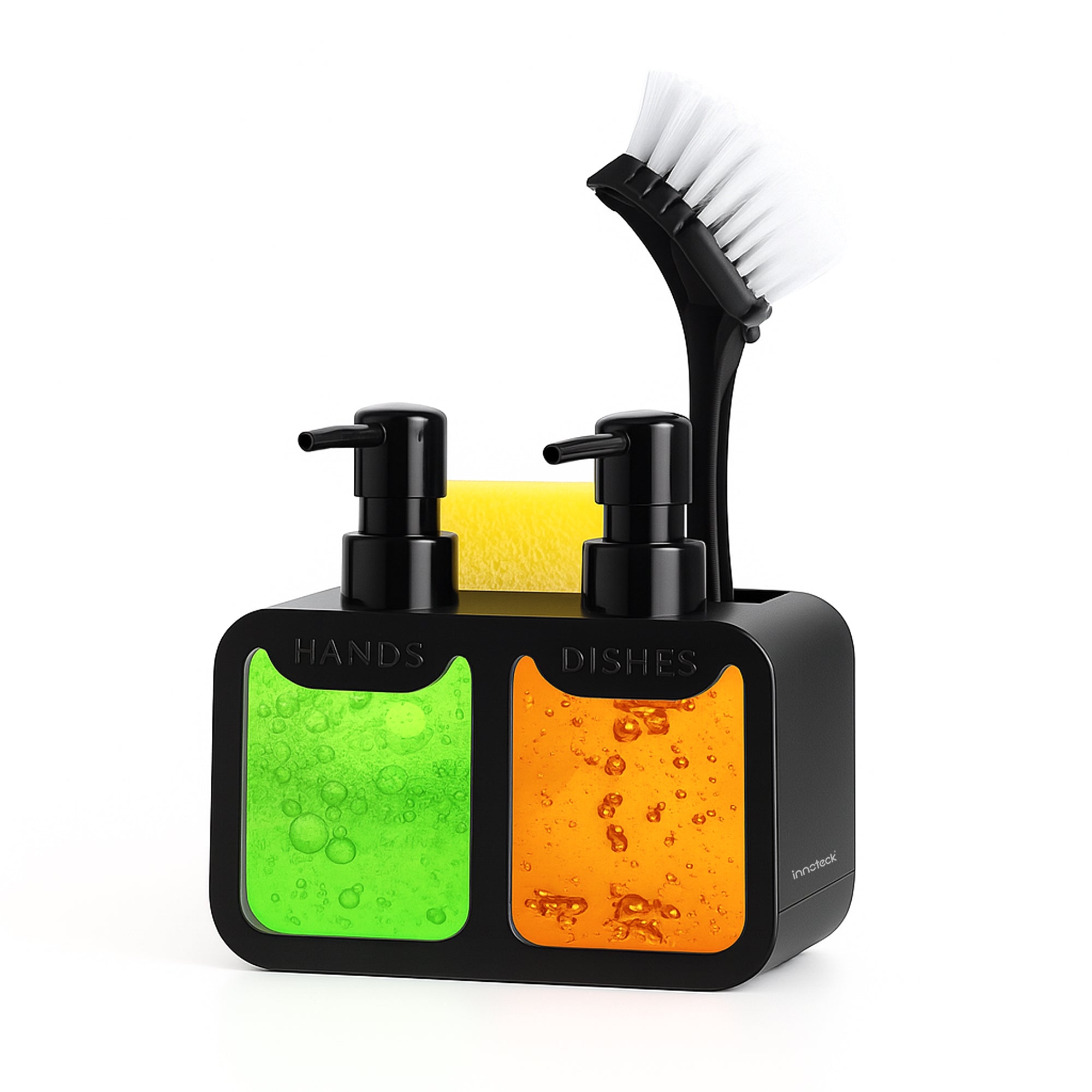 4-in-1 Sink Organiser with Soap and Dish Wash Dispenser