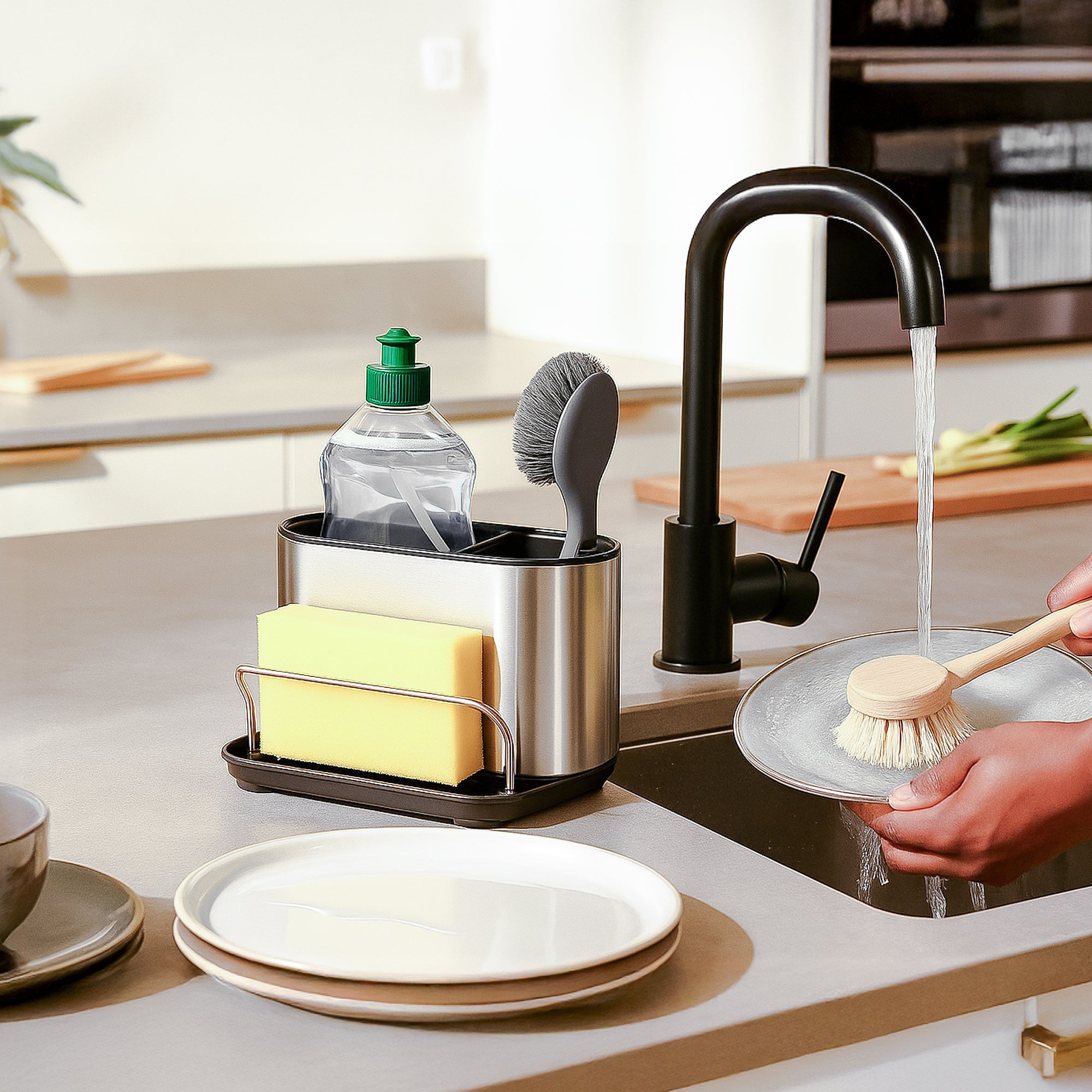 Kitchen Sink Caddy and Organiser with Sponge Storage