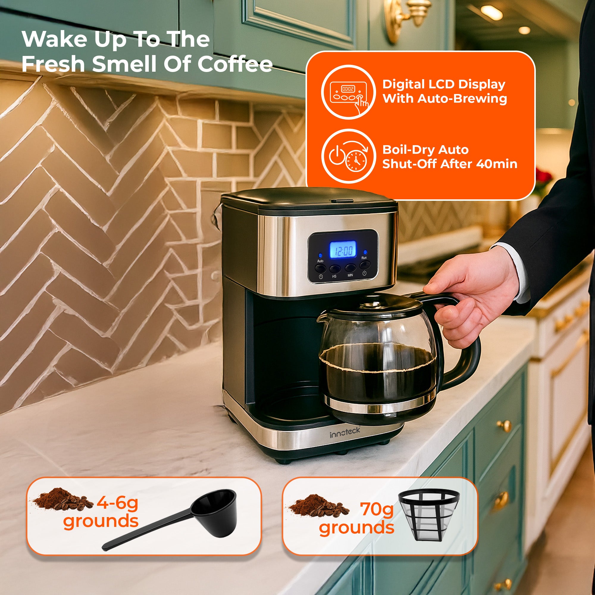 Digital Brew & Share 1.5L Programmable Filter Coffee Maker